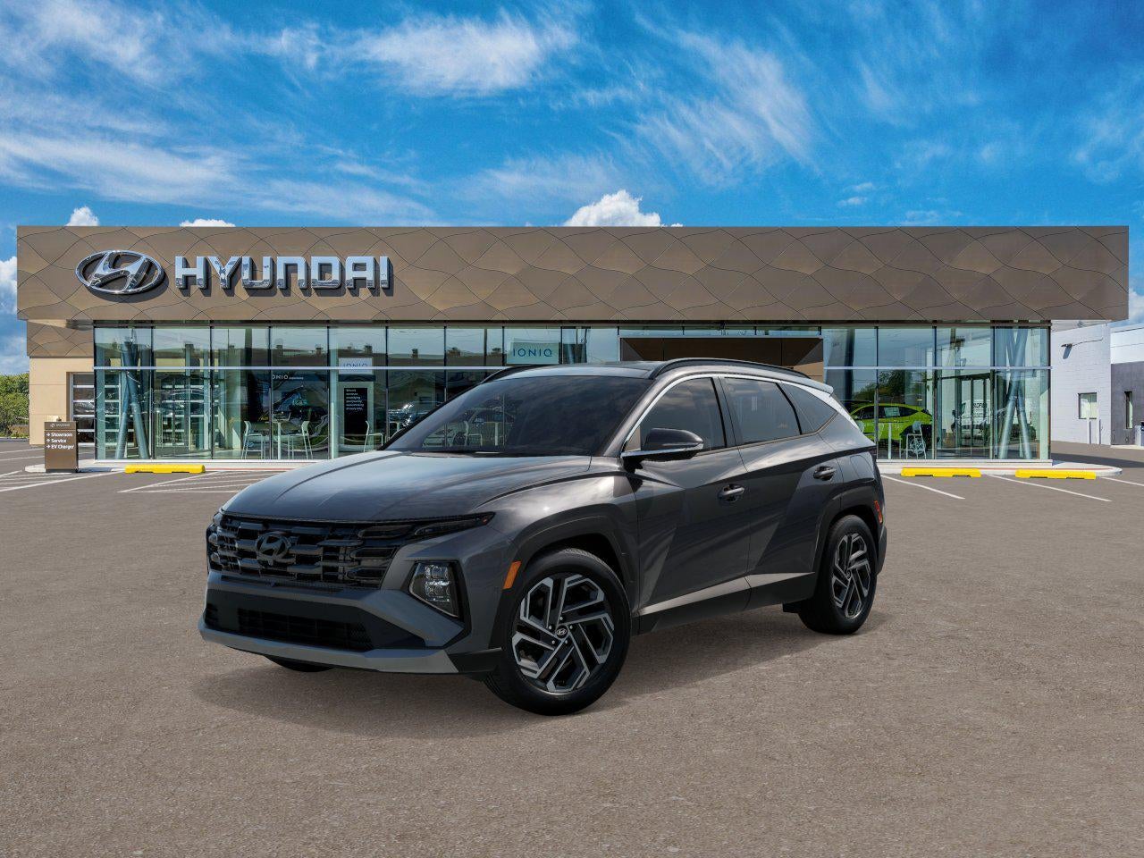 2026 Hyundai TUCSON HYBRID Limited in Ecotronic Gray — front three-quarter view