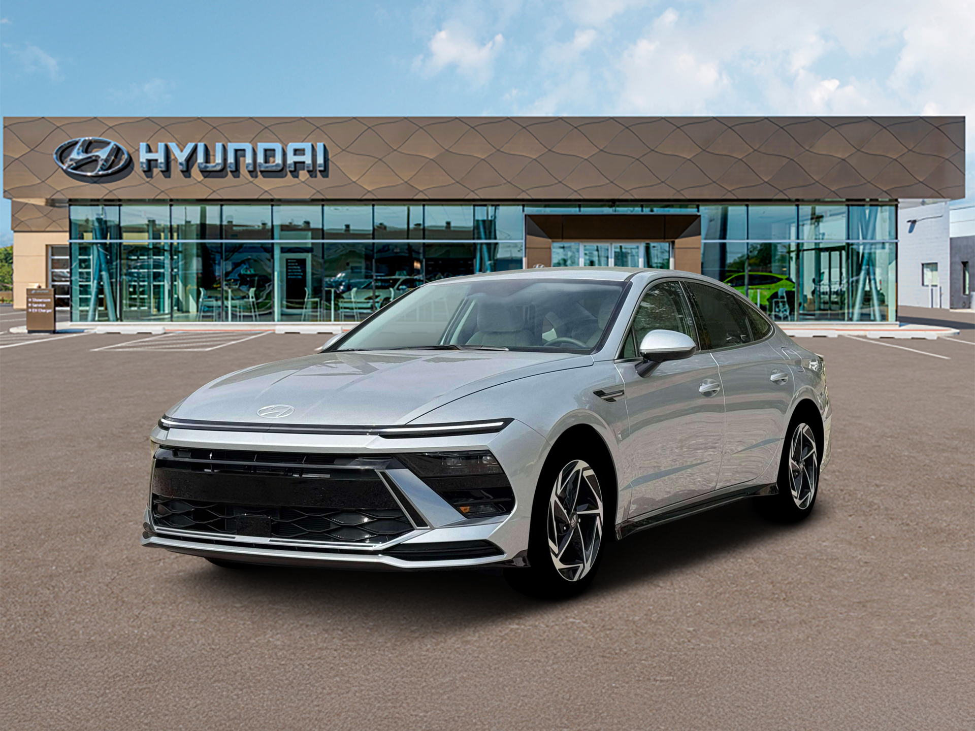 2026 Hyundai SONATA SEL Sport in Aero Silver — front three-quarter view