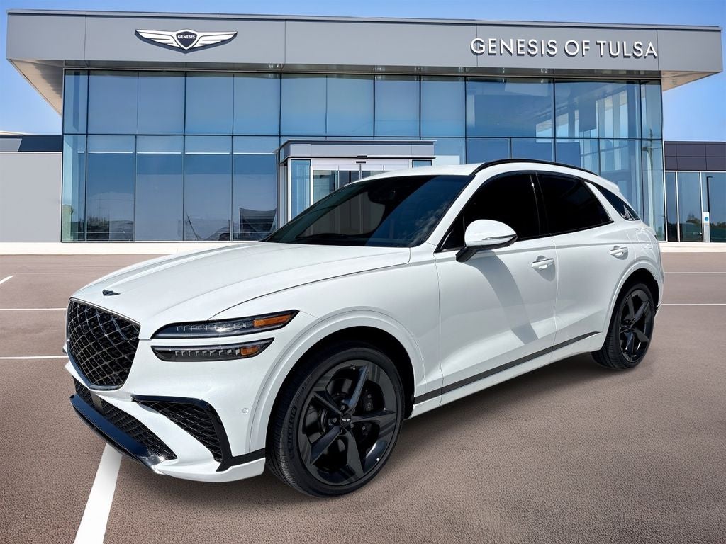 2026 Genesis GV70 2.5T Sport Prestige in Uyuni White — front three-quarter view